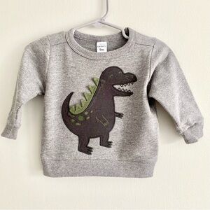 Carter's Gray Dinosaur Sweatshirt for Kids